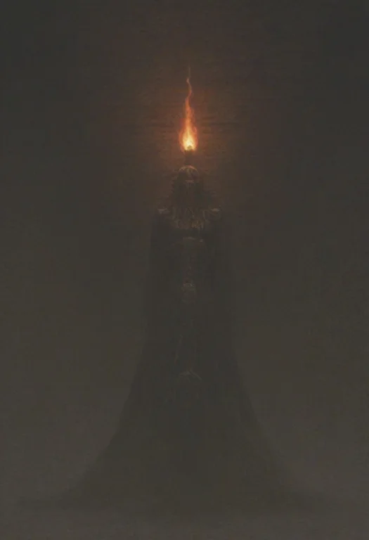 Dark Fantasy, Cinematic Wide Shot Of An Ancient Dungeon Corr...