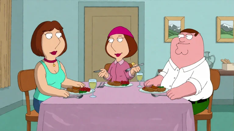 Fmlygyssn09, Three Figures Are Seated At A Dining Table, Eng...