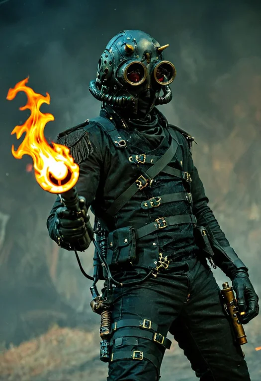 Loraghoulmask-imp-xl1 Ghoulmask, Holding A Flame Thrower