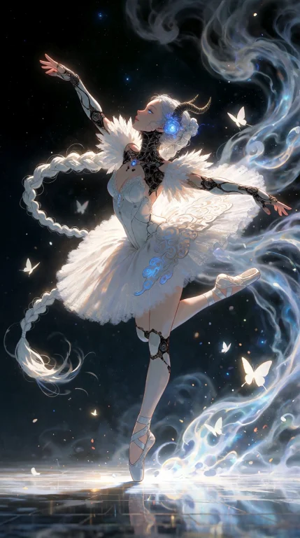 1girl, Solo, Adult, Android Ballerina With Doll Joints And R...