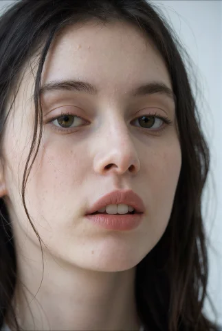Realism, Close-up Portrait, 85mm Lens, Soft Even Daylight, P... — Stable Diffusion AI Prompt: realism, ﻿close-up portrait, 85mm lens, soft even daylight, pale grey background...