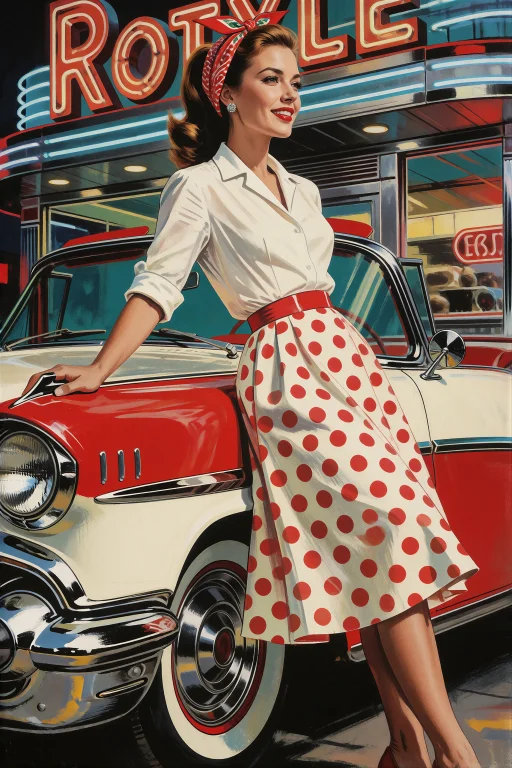 Rockstyle, A Classic Western Retro Advertisement Illustratio...