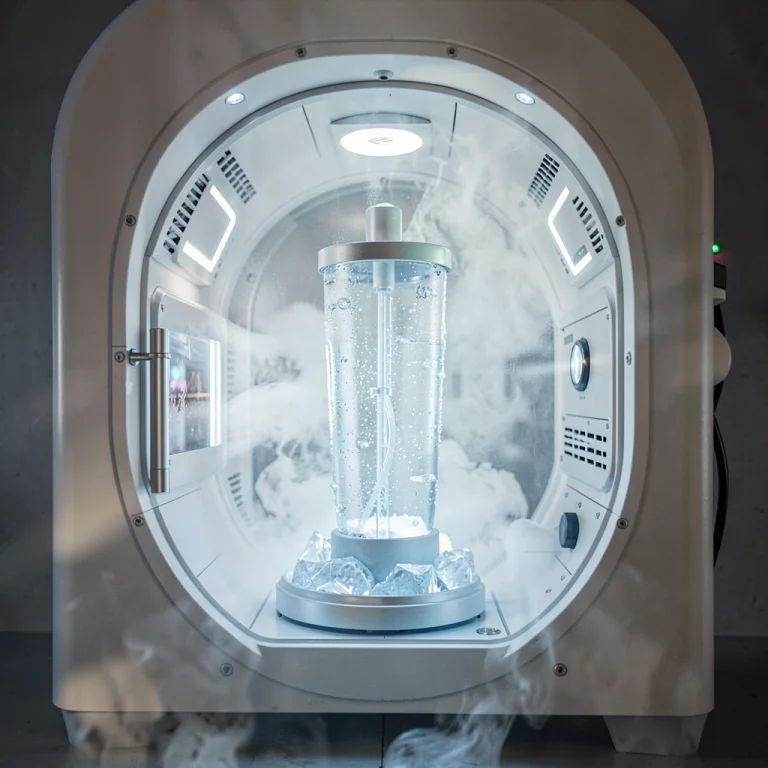 A Cryosleep Chamber Humming With Pale Blue Light, Blender Re...