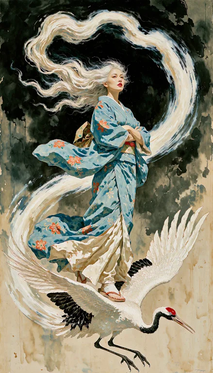 Ink Wash Painting Style, Wash Color Background, High Contras...