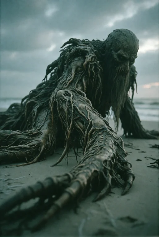 Cinemshot, Massive Weathered Organic Form Lying On A Pale Sh...