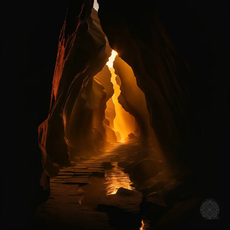 Extreme Low-angle Raking Sunlight At Golden Hour Twilight, G...