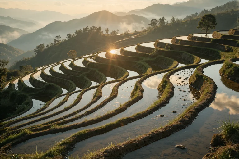 A Cinematic Landscape Photograph, Wide 32 Composition, Of Te...