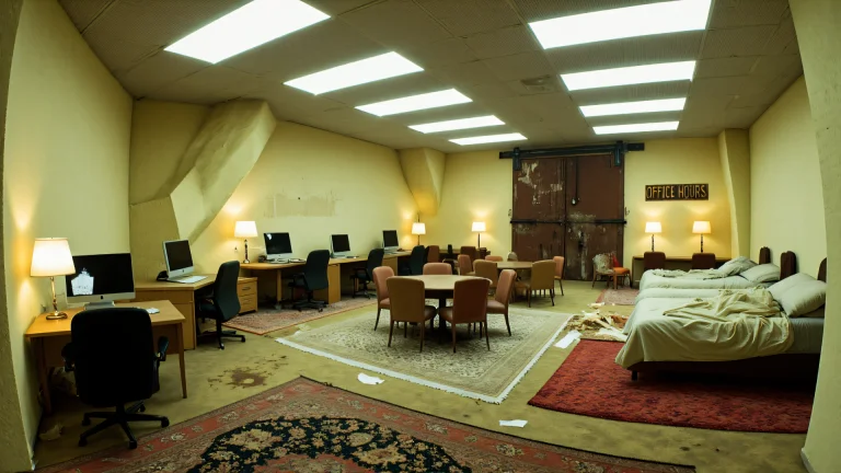 The Room Is A Fractured Dreamscape Where The Laws Of Perspec...