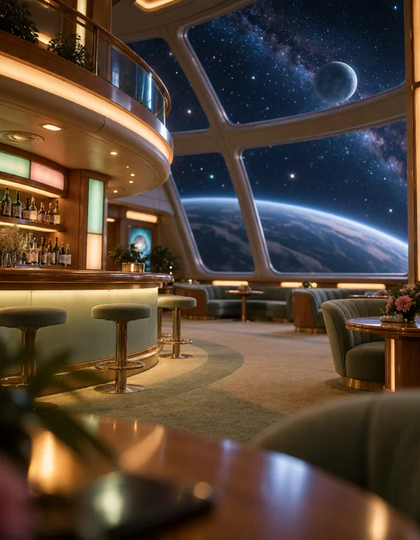 017 F3d3r4t10n Sh1p, Aft Lounge, Wide Entrance View, Curved...