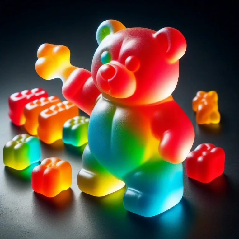 Gummymorph, A Muscular Gummy Bear Lifting Heavy Dumbbells At...