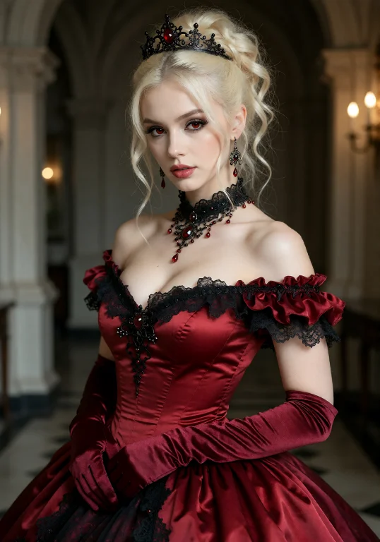 A Masterpiece, Professional Photograph A Glamorous Gothic Bl...
