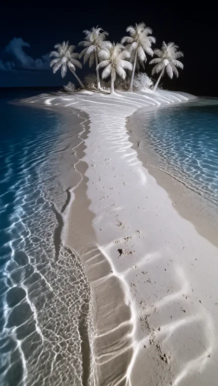 Dclumnefct. Pov Image, A Long Skinny Stretch Of White Dry Sa...
