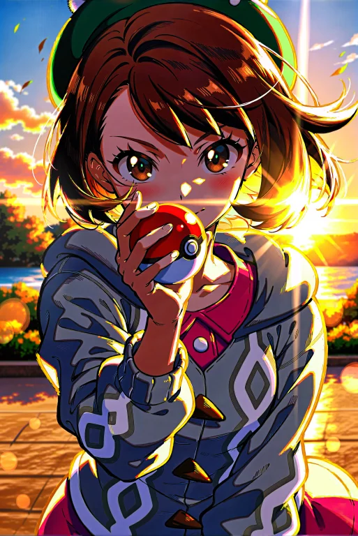 1girl, Solo, Gloria Pokemon, Pokemon, Brown Eyes, Short Hair...