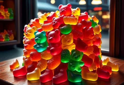 Lazypos, Best Quality, Pile Of Small Gummy Bears, In The Win... — SDXL AI Prompt: lazypos, best quality, pile of small gummy bears, in the window of a confectione...