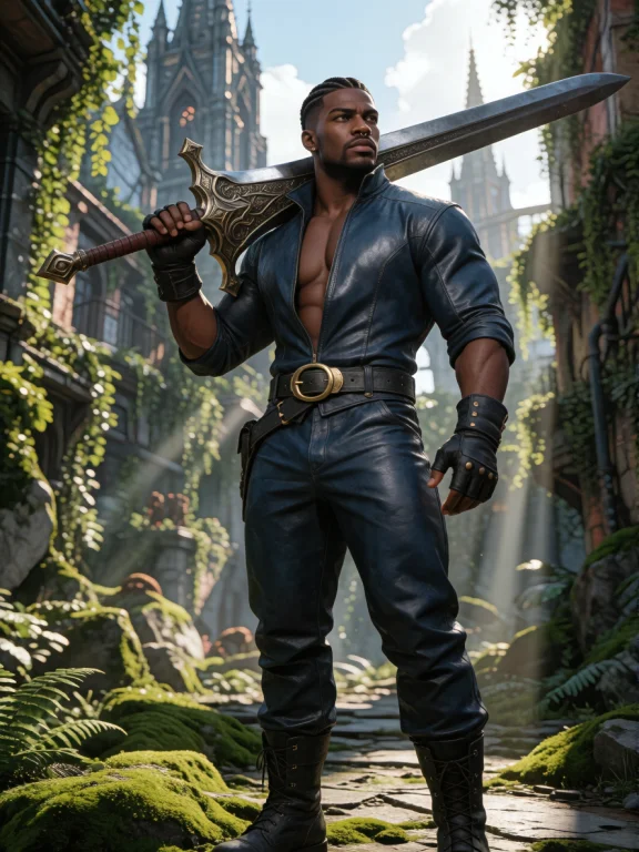 Photography Of A Very Muscular Handsome 28-year-old Black Ma...