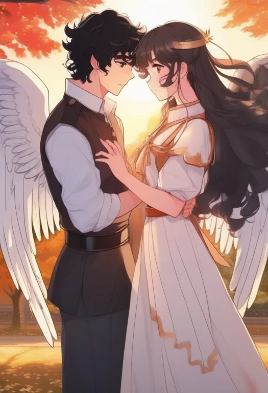 Masterpiece, Best Quality, 1girl, 1boy, Black Hair, Curly Ha...