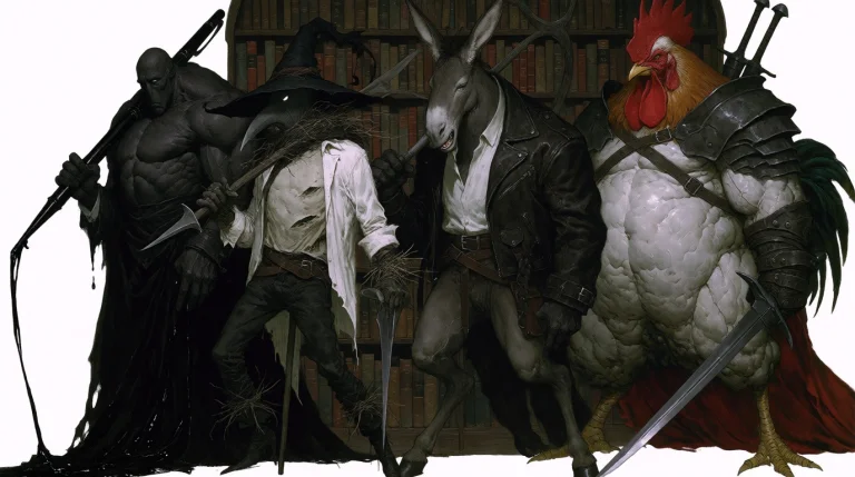 Dcgr1mdrk. Ominous Fairy-tale, Bradhamel Art Style. Five Coo...