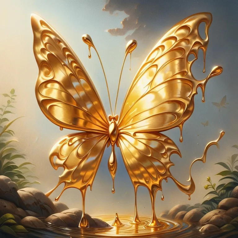 No Humans, Butterfly, Shiny, Liquidgoldmorph, Dripping, Pain...