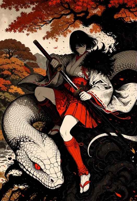 Njsw33t, Nippon, Japanese Anime Illustration, Painting Featu...