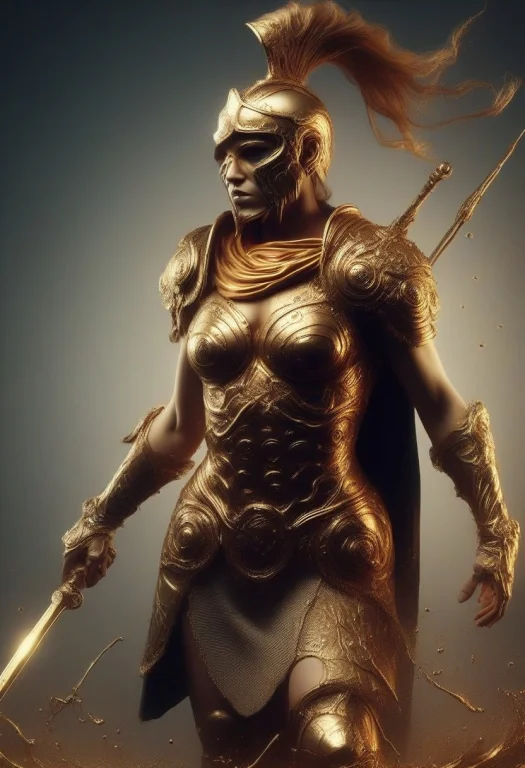 Liquidgoldmorph, Woman, Dressed As A Gladiator Warrior