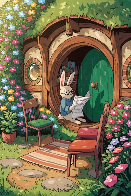 A Carlesdalmau Style Illustration Of A Cozy, Serene Scene At...