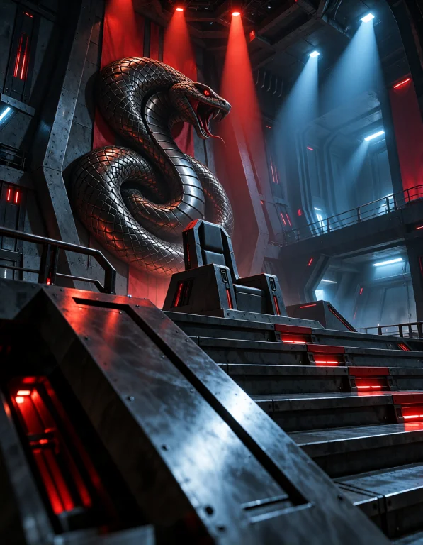 C0br4 B4s3, Photorealistic Cinematic Still Of An Empty Supre...