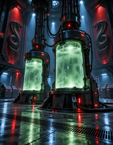C0br4 B4s3, Photorealistic Cinematic Still Of An Empty Trans... — Stable Diffusion AI Prompt: c0br4 b4s3, photorealistic cinematic still of an empty transformation chamber in...