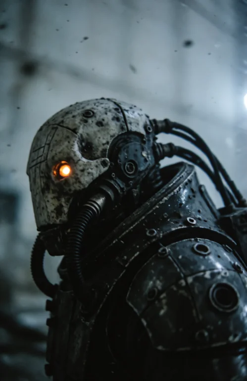 A Medium Close-up Shot Captures A Humanoid Creature In Profi...