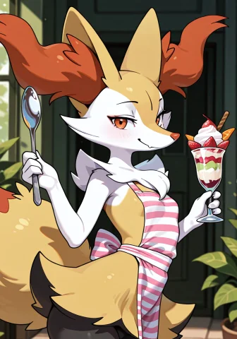 Braixenillust, Braixenill 1girl, Furry, Female Furry, Animal... — Stable Diffusion AI Prompt: braixen_illust, BraixenILL 1girl, furry, female furry, animal ears, medium chest...