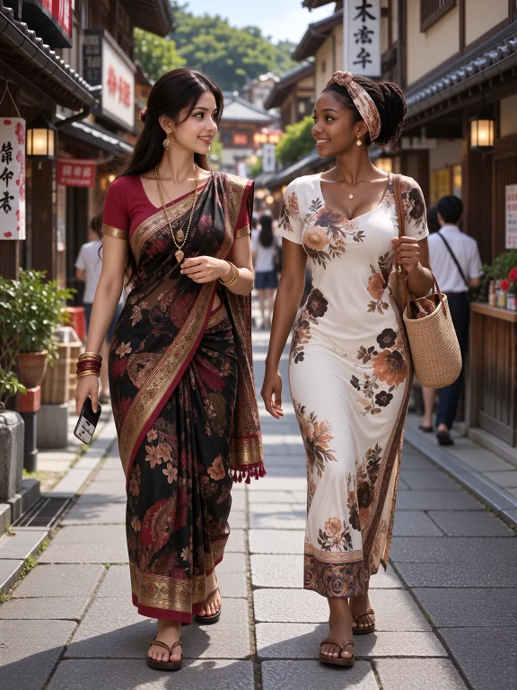 An Indian Mama Who Has Dark Skin And An African Mama Are Wal...