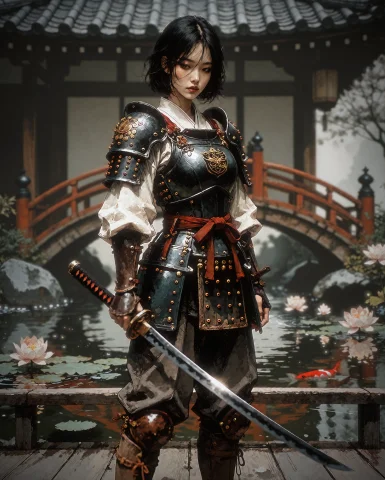 Ta86wistfall, A Korean Woman With Curvy Features, Straight B... — Stable Diffusion AI Prompt: ta86_wistfall, A Korean woman with curvy features, straight black hair, and deep...