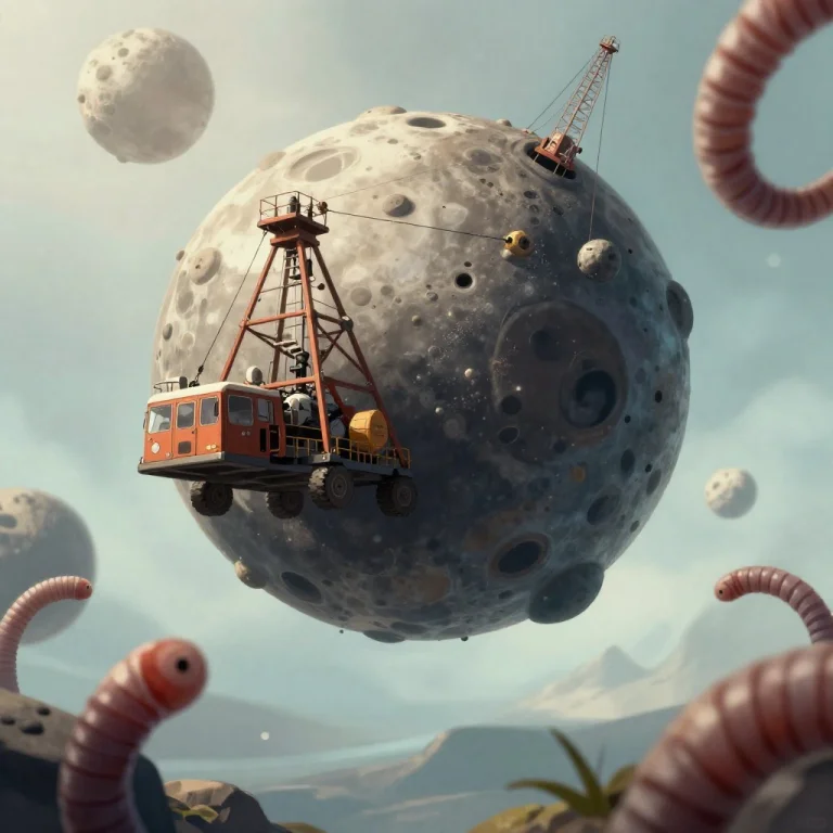 A Mining Rig Clinging To A Spinning Asteroid, Light Novel Il...