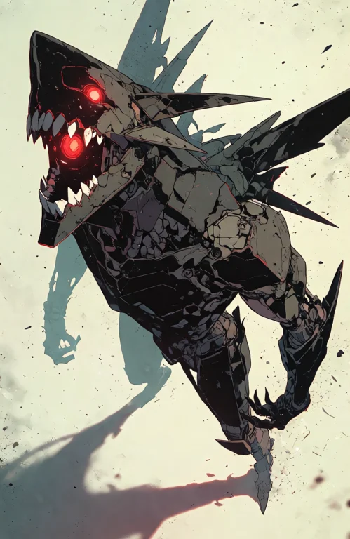 Manga Art Style Utilizing Digital Ink Line Work And Heavy Sc...