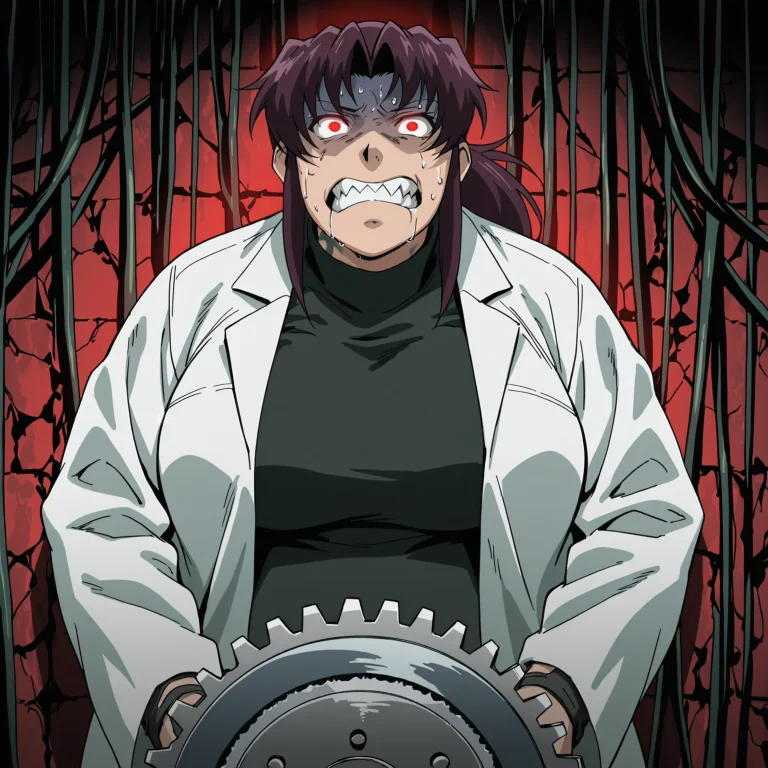 Obese Revy Black Lagoon, Bloated Pale Body With Visible Purp...