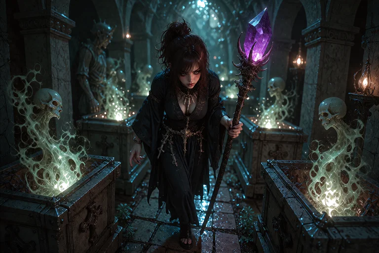 2.5d Semi-realistic Digital Painting, Painterly Dark Fantasy...