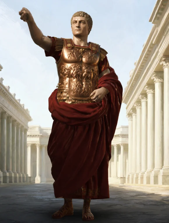Ckiiistyle, Low-angle Full-body Shot, A 3d Render Of Emperor...