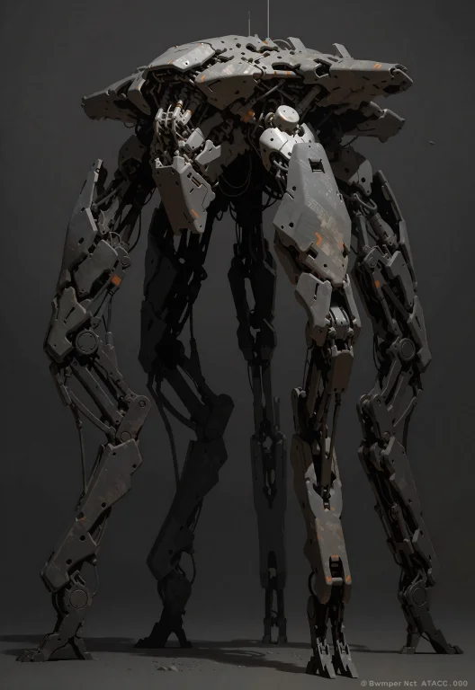 This Is A Post-apocalyptic Mecha Robot With A Spider-like De...