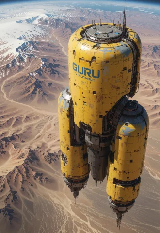 This Is A High-resolution Cgi Image Depicting A Futuristic,... — Stable Diffusion AI Prompt: This is a high-resolution CGI image depicting a futuristic, post-apocalyptic sce...