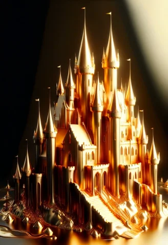 Intricate, Detailed, Castle1.5, Liquidgoldmorph — SDXL AI Prompt: intricate, detailed, ((castle:1.5)), liquidgoldmorph