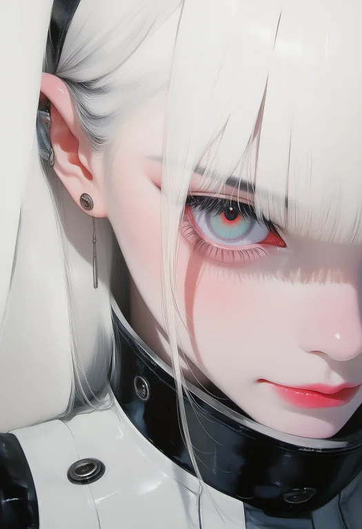 N8t-ru An Extreme Close-up Of A Girl Looking At The Viewer W...