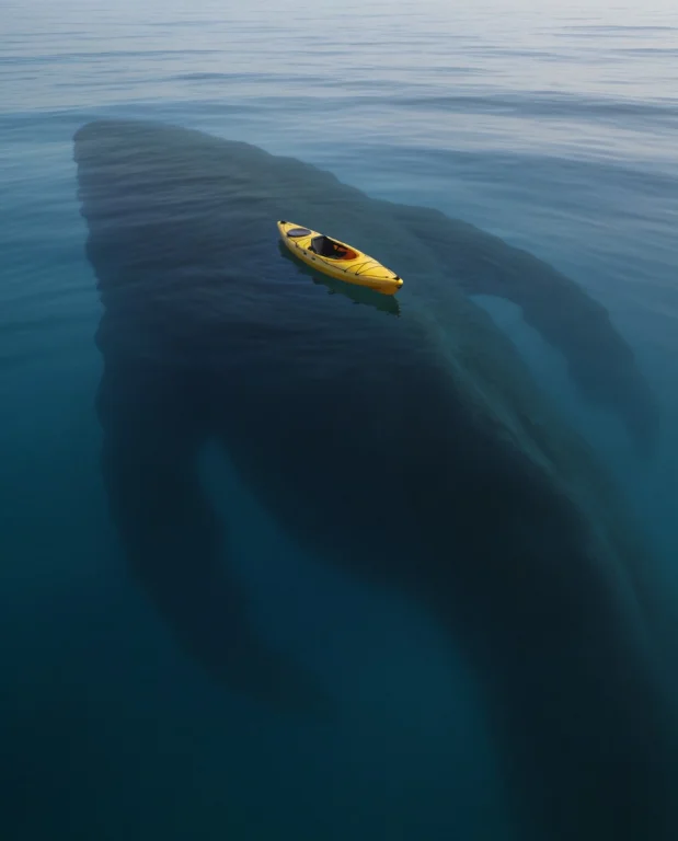 Thalassophobia And Megalophobia Photography. A Small Yellow...