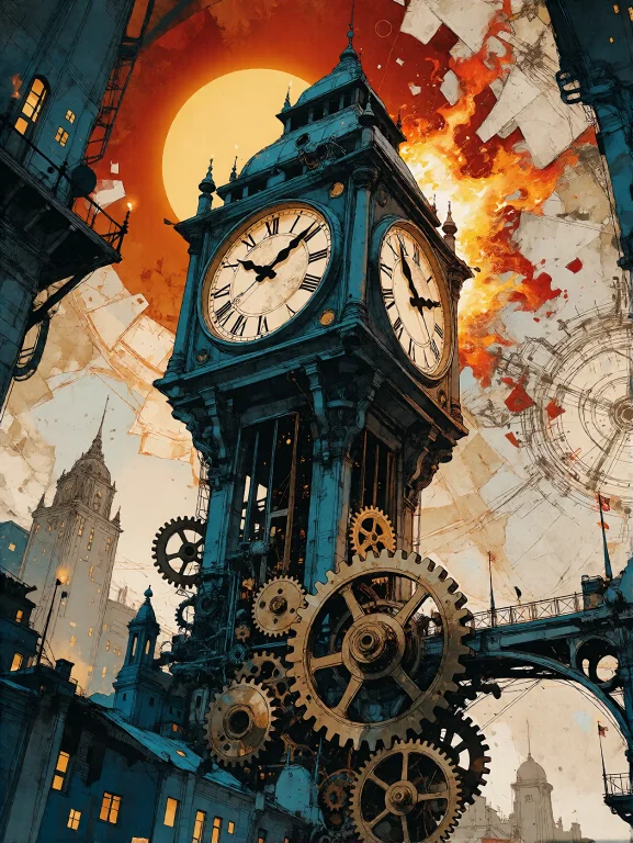 A Surreal Steampunk Metropolis Assembled From Impossible Arc...