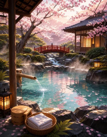 Loratraining2617621-20261001201207663-1gnt1 Z1os, A Richly D... — Stable Diffusion AI Prompt: z1os, A richly detailed cinematic anime scene of an empty outdoor Japanese onse...