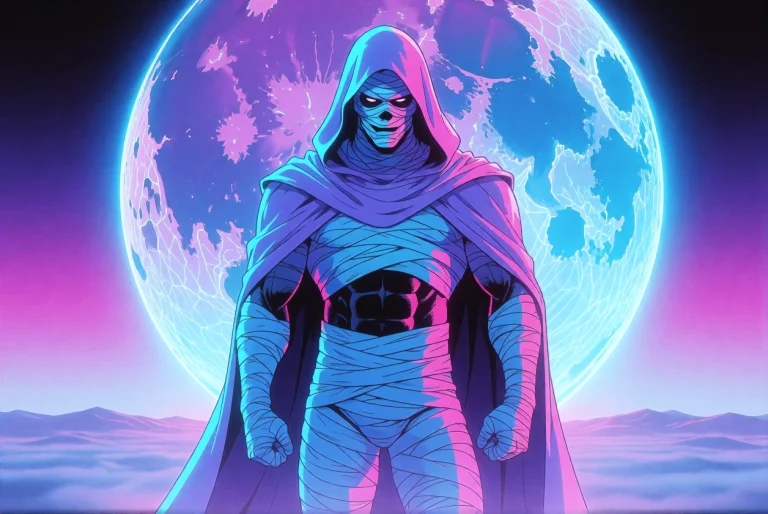 Synthwave Retro-futuristic Digital Art In A Wide Horizontal...