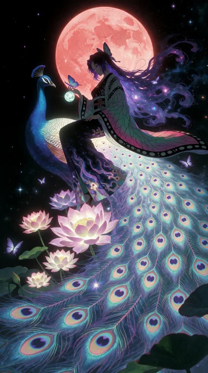 Kochou Shinobu As A Colossal Cosmic Goddess, Her Body Integr...