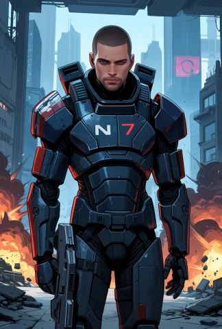 Masterpiece, Best Quality, Score7, Score8, Score9, Mass Effe... — Stable Diffusion AI Prompt: masterpiece, best quality, score_7, score_8, score_9, mass effect, 1boy, sci-fi...