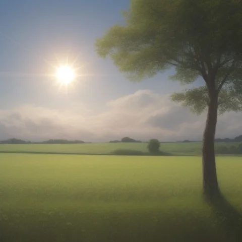 Field, Cloud, Sun, Tree, Fruit, — Stable Diffusion AI Prompt: field, cloud, sun, tree, fruit,