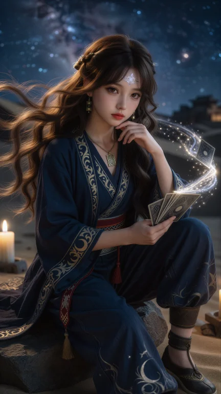 恩多尔之女,高清写实风格、细节锐利、肌肤纹理逼真、光影柔美、...