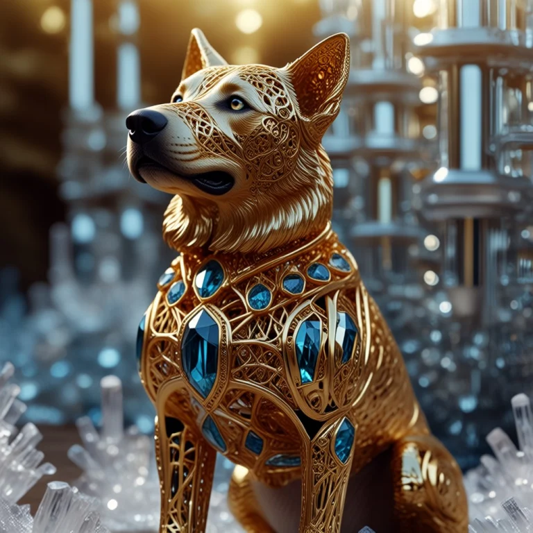 Goldintricate This Is A Highly Detailed, Photorealistic Cgi...
