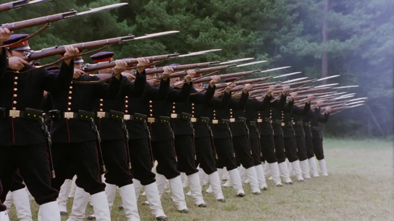 Lstsmr2003, A Line Of Soldiers In Dark Uniforms And White Bo...